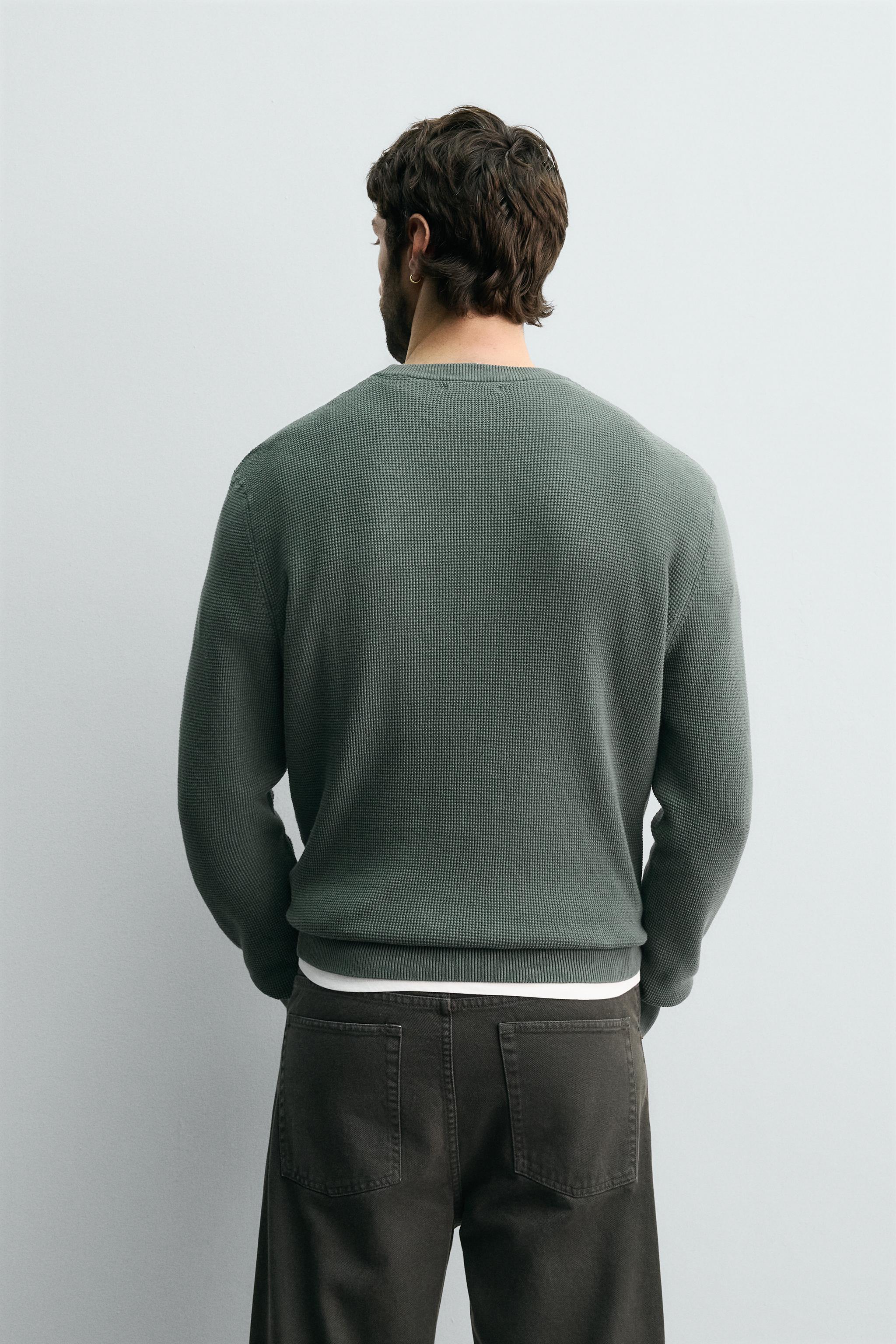 REGULAR FIT WAFFLE JUMPER